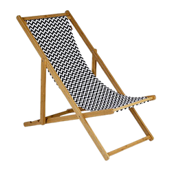 Silla de exterior - Silla de playa fabricada en bambú y lona - Modelo Soho